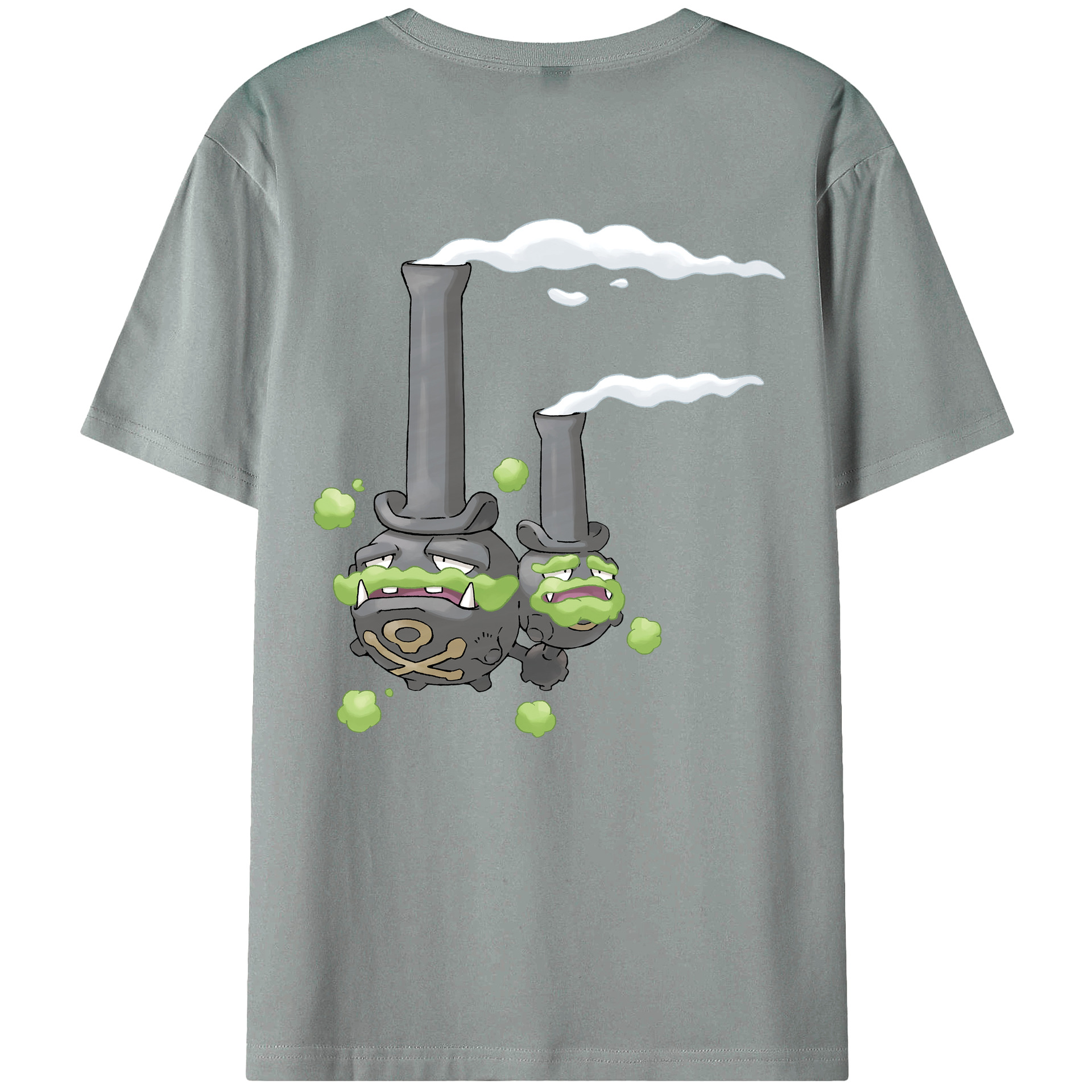 （画像用） ポケットモンスター Pokémon 綿100％ メンズ半袖Tシャツ（バックプリント） 通気性